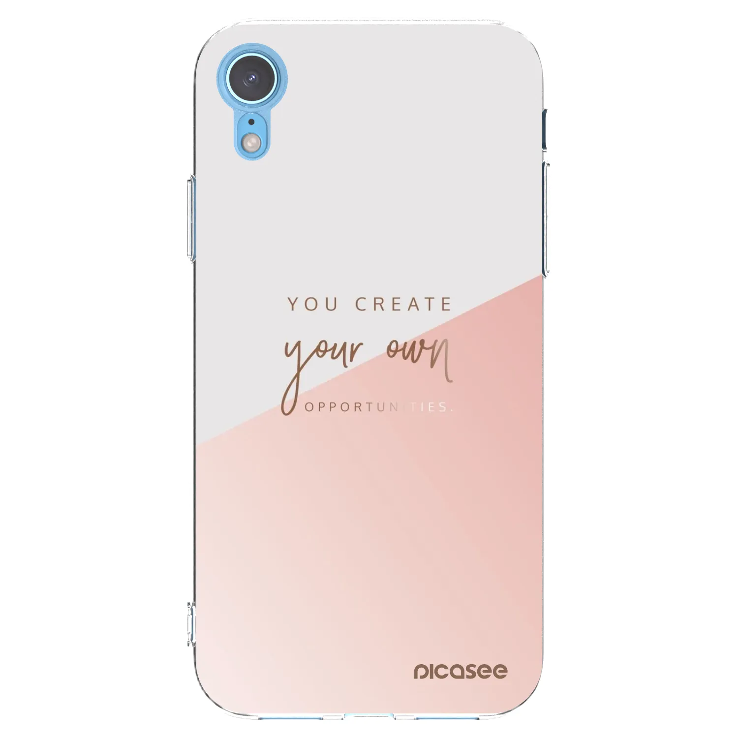 Picasee silikonowe przeźroczyste etui na Apple iPhone XR - You create your own opportunities