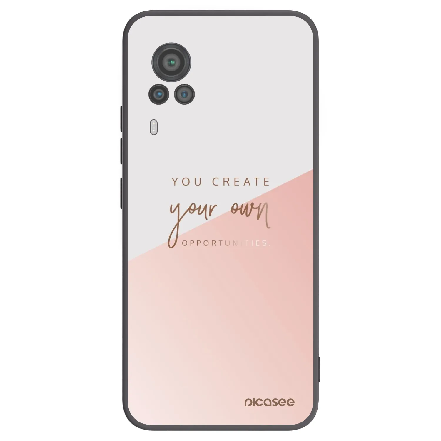 Picasee silikonowe czarne etui na Vivo X60 Pro 5G - You create your own opportunities