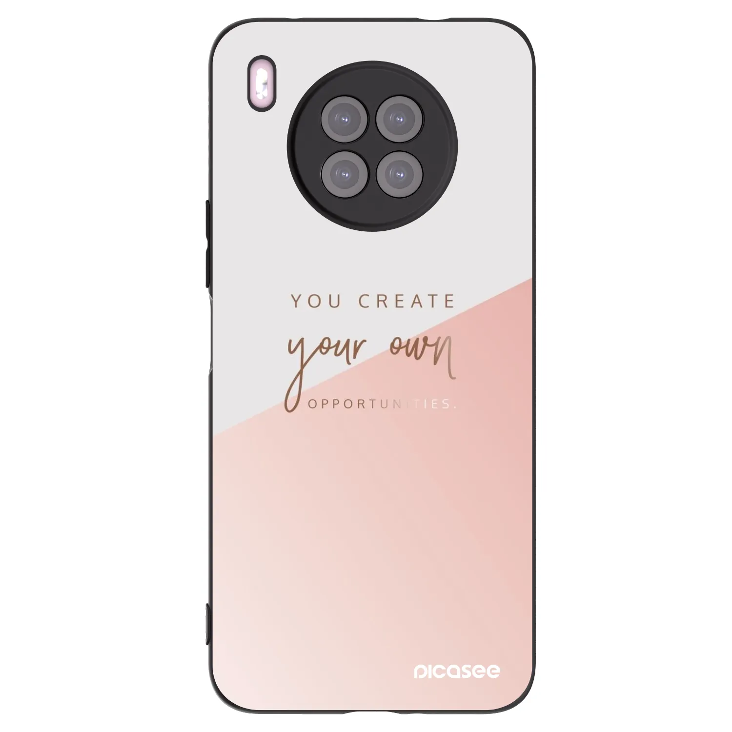 Picasee silikonowe czarne etui na Huawei Nova 8i - You create your own opportunities