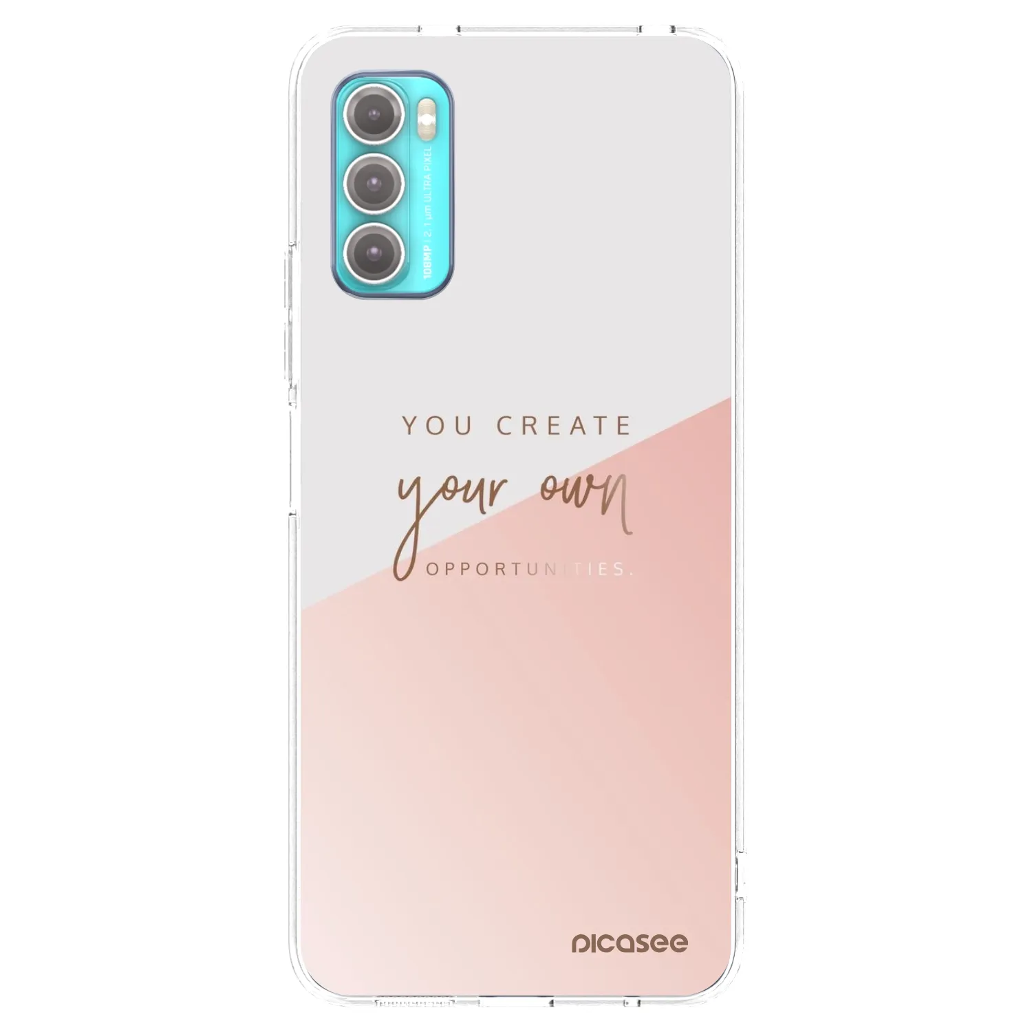 Picasee silikonowe przeźroczyste etui na Motorola Moto G60 - You create your own opportunities
