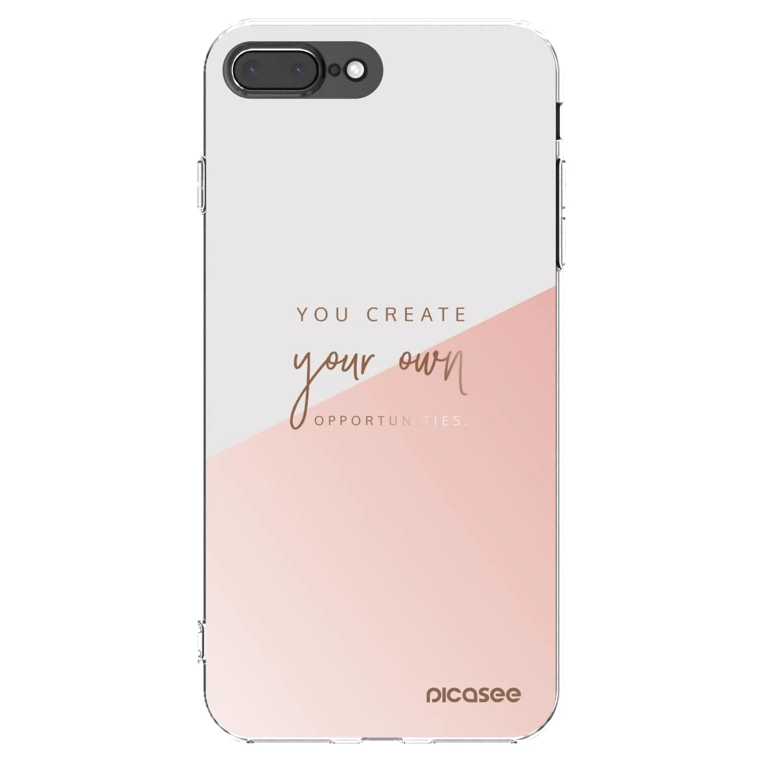 Picasee silikonowe przeźroczyste etui na Apple iPhone 7 Plus - You create your own opportunities