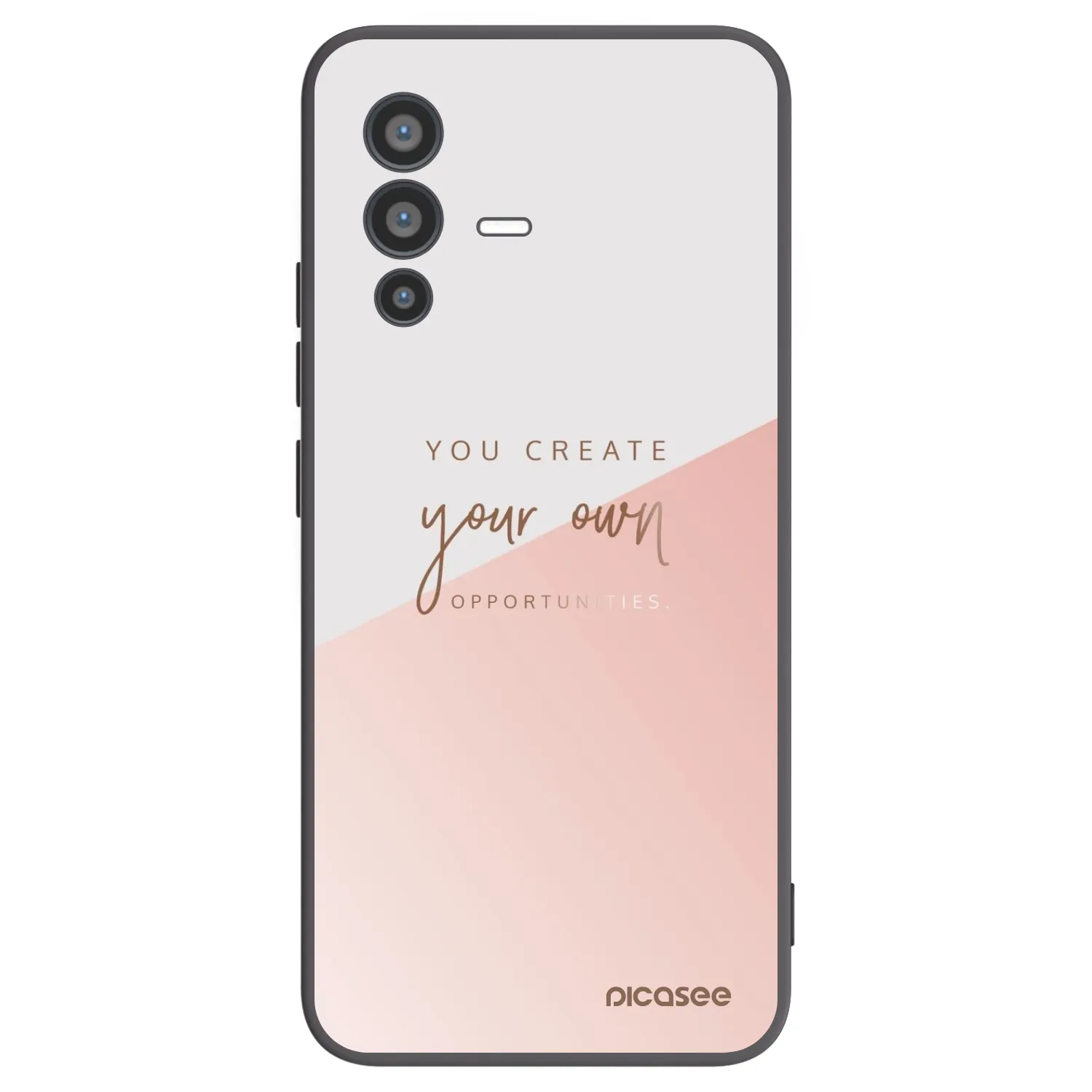 Picasee silikonowe czarne etui na Vivo V23 5G - You create your own opportunities
