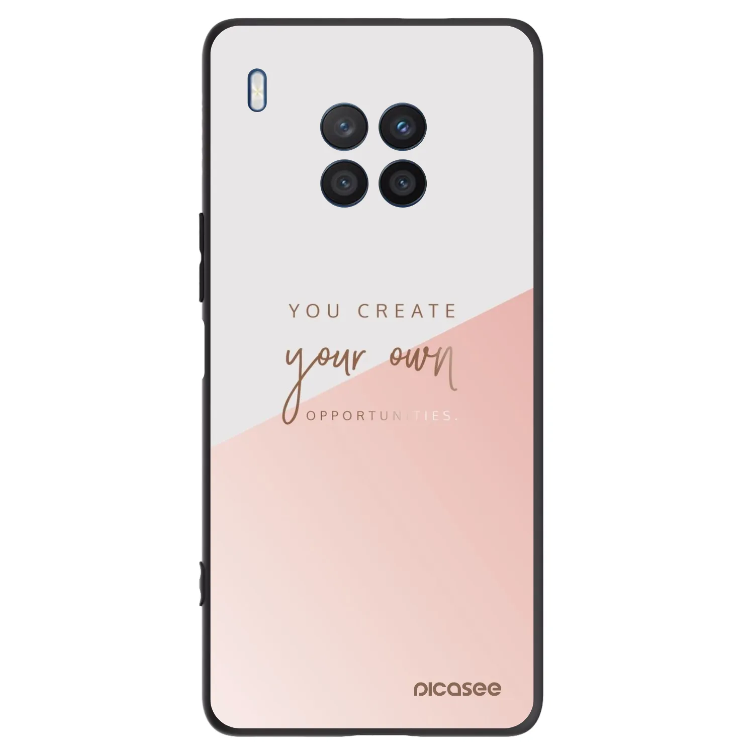 Picasee silikonowe czarne etui na Honor 50 Lite - You create your own opportunities