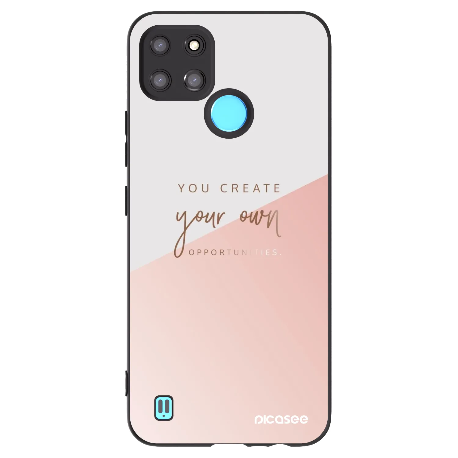 Picasee silikonowe czarne etui na Realme C21Y - You create your own opportunities