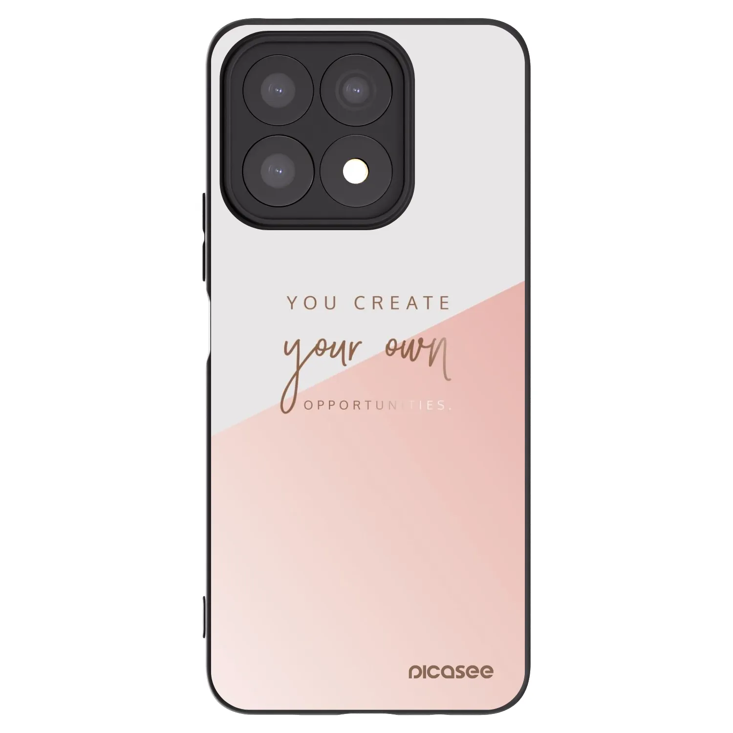 Picasee silikonowe czarne etui na Honor X8a - You create your own opportunities
