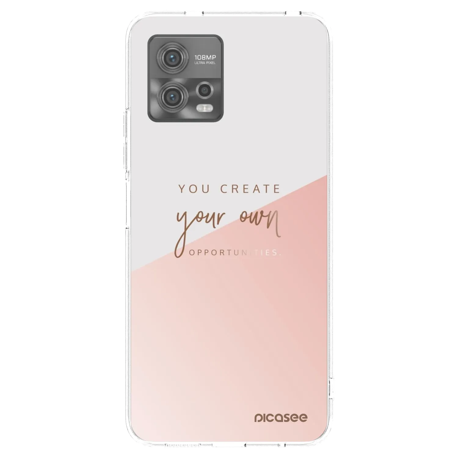Picasee silikonowe przeźroczyste etui na Motorola Moto G72 - You create your own opportunities