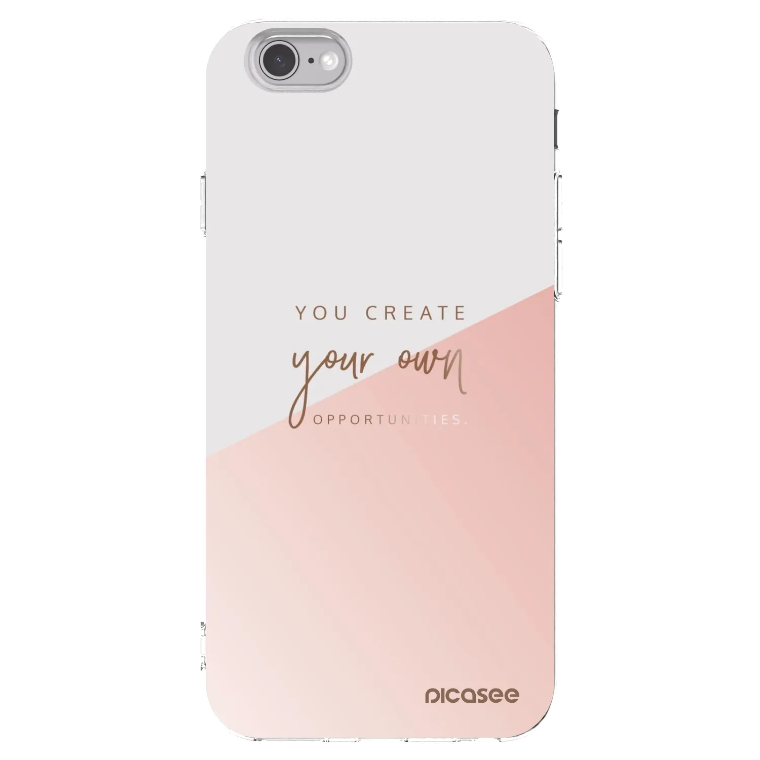 Picasee silikonowe przeźroczyste etui na Apple iPhone 6/6S - You create your own opportunities
