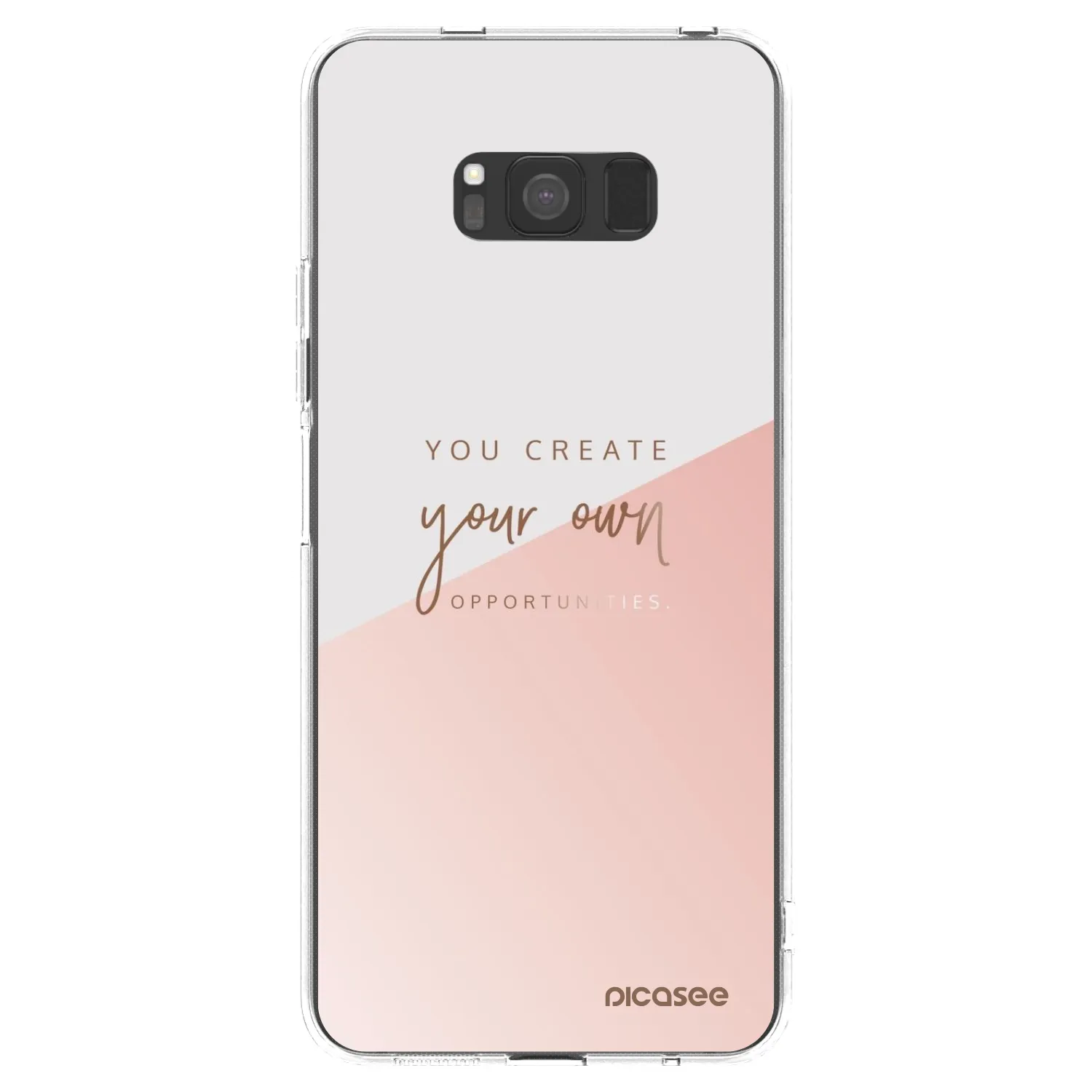 Picasee silikonowe przeźroczyste etui na Samsung Galaxy S8 G950F - You create your own opportunities