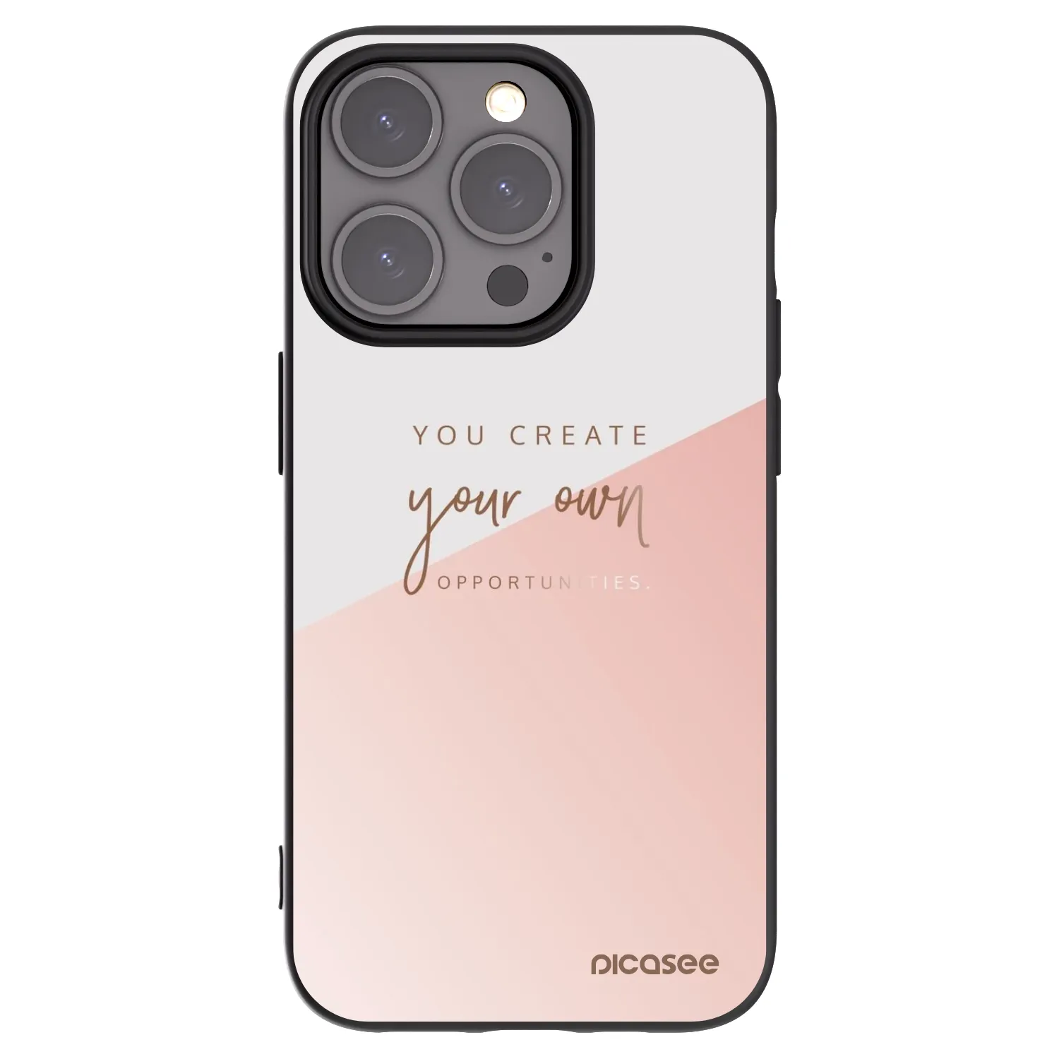Picasee silikonowe czarne etui na Apple iPhone 15 Pro - You create your own opportunities