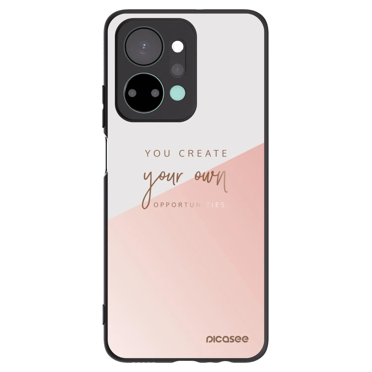 Picasee silikonowe czarne etui na Honor X7a - You create your own opportunities