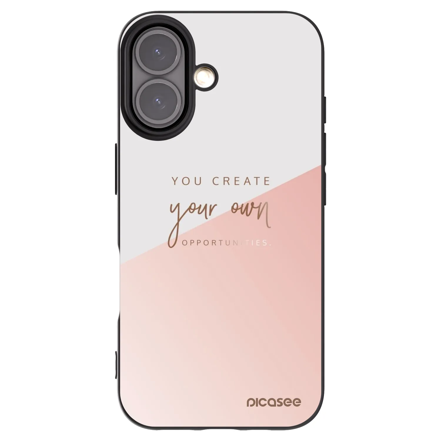 Picasee silikonowe czarne etui na Apple iPhone 16 - You create your own opportunities