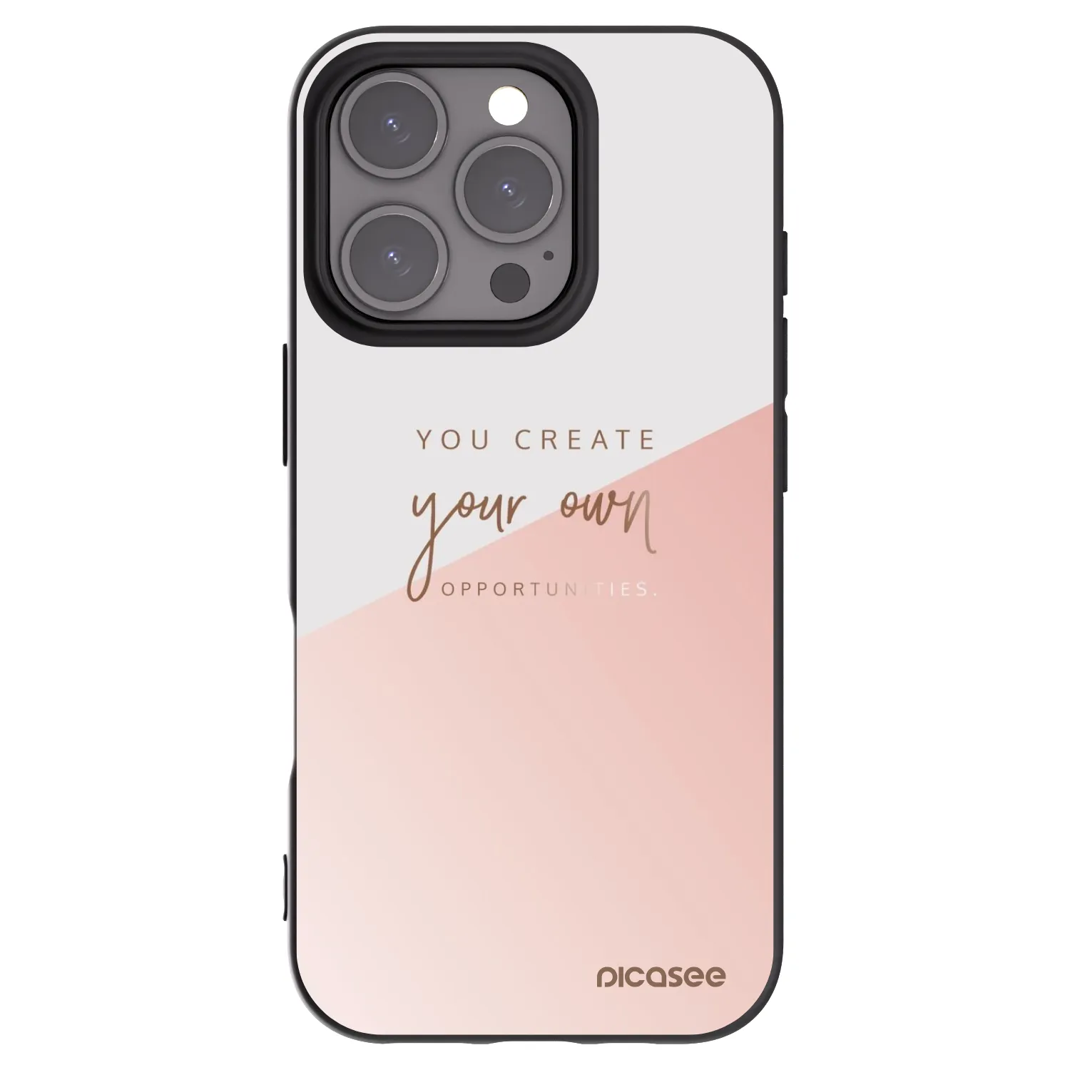 Picasee silikonowe czarne etui na Apple iPhone 16 Pro - You create your own opportunities