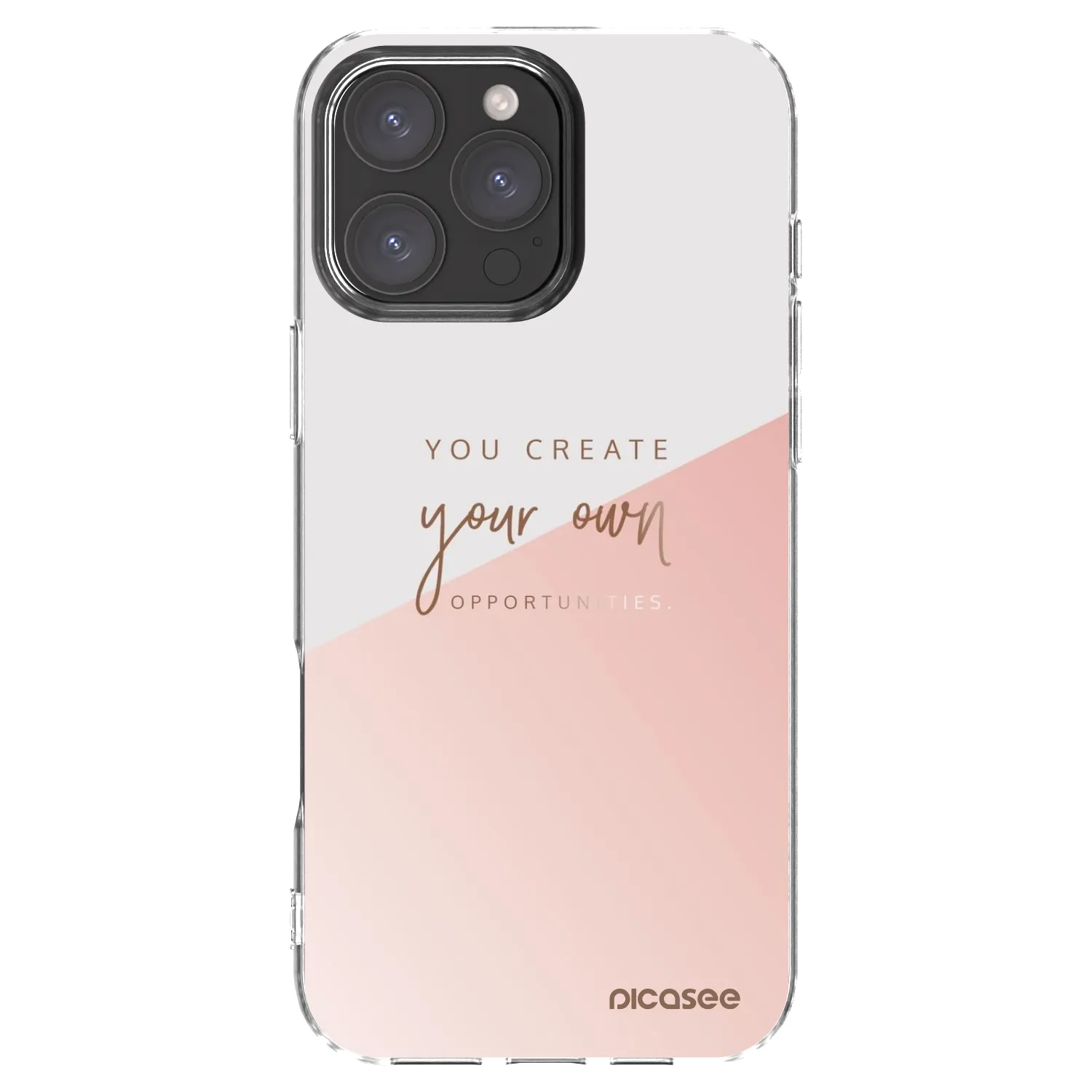 Picasee silikonowe przeźroczyste etui na Apple iPhone 16 Pro Max - You create your own opportunities