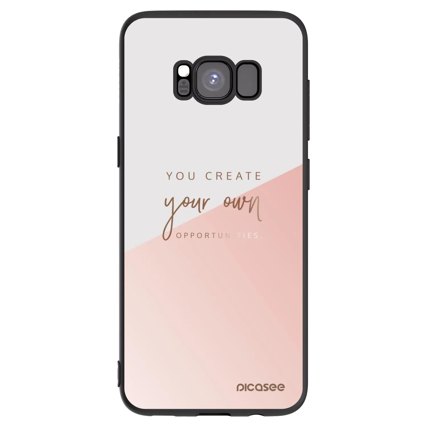 Picasee silikonowe czarne etui na Samsung Galaxy S8 G950F - You create your own opportunities