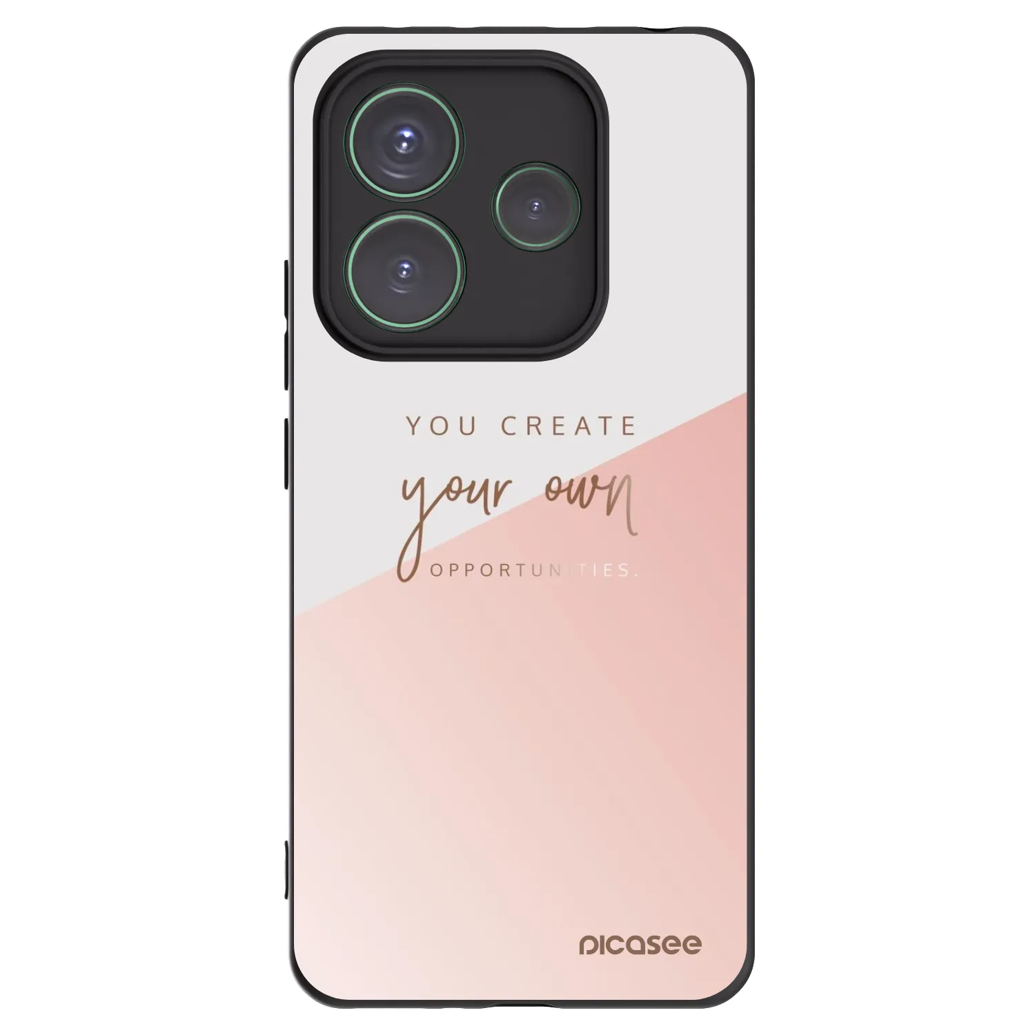 Picasee silikonowe czarne etui na Xiaomi Redmi Note 14 5G - You create your own opportunities