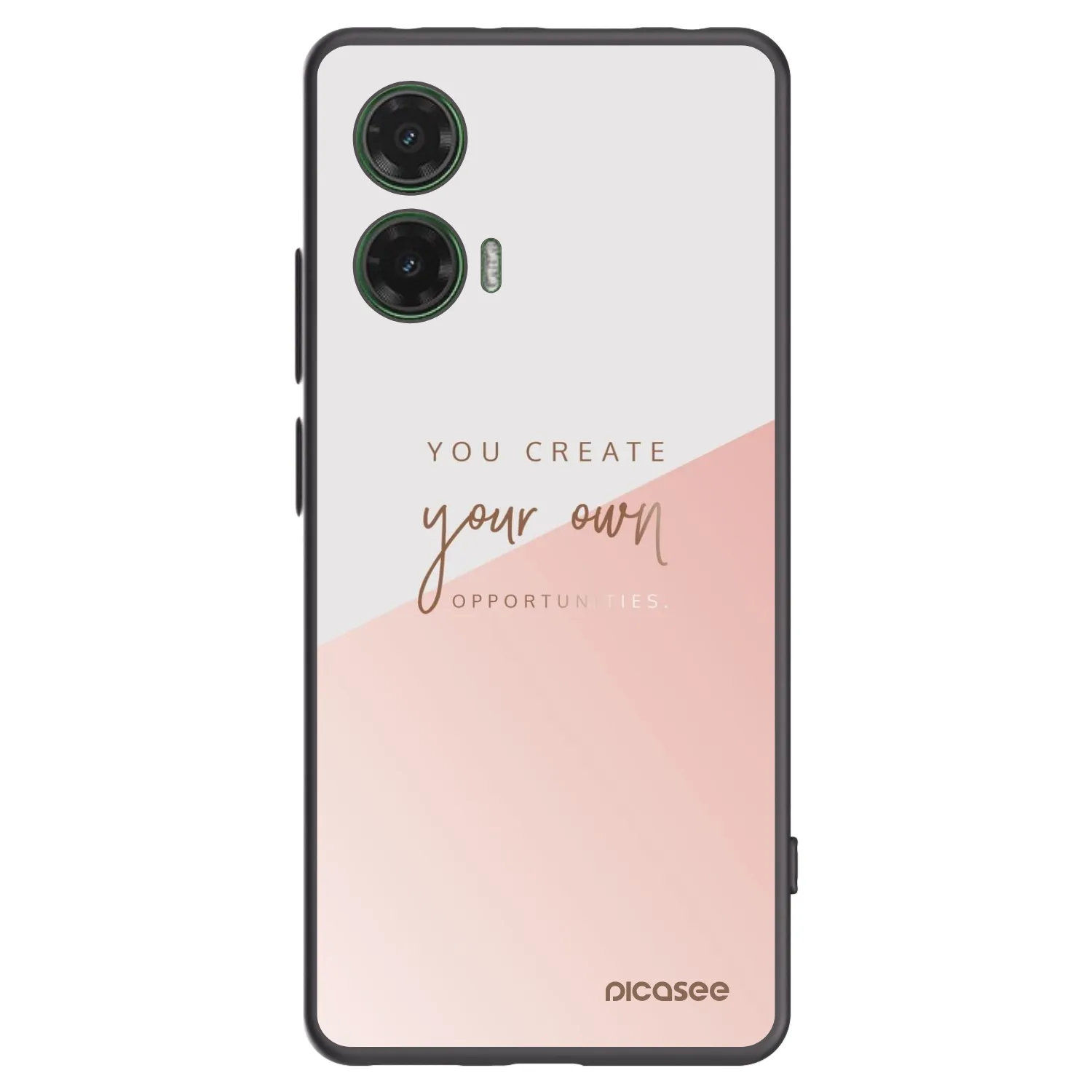 Picasee silikonowe czarne etui na Motorola Moto G35 5G - You create your own opportunities