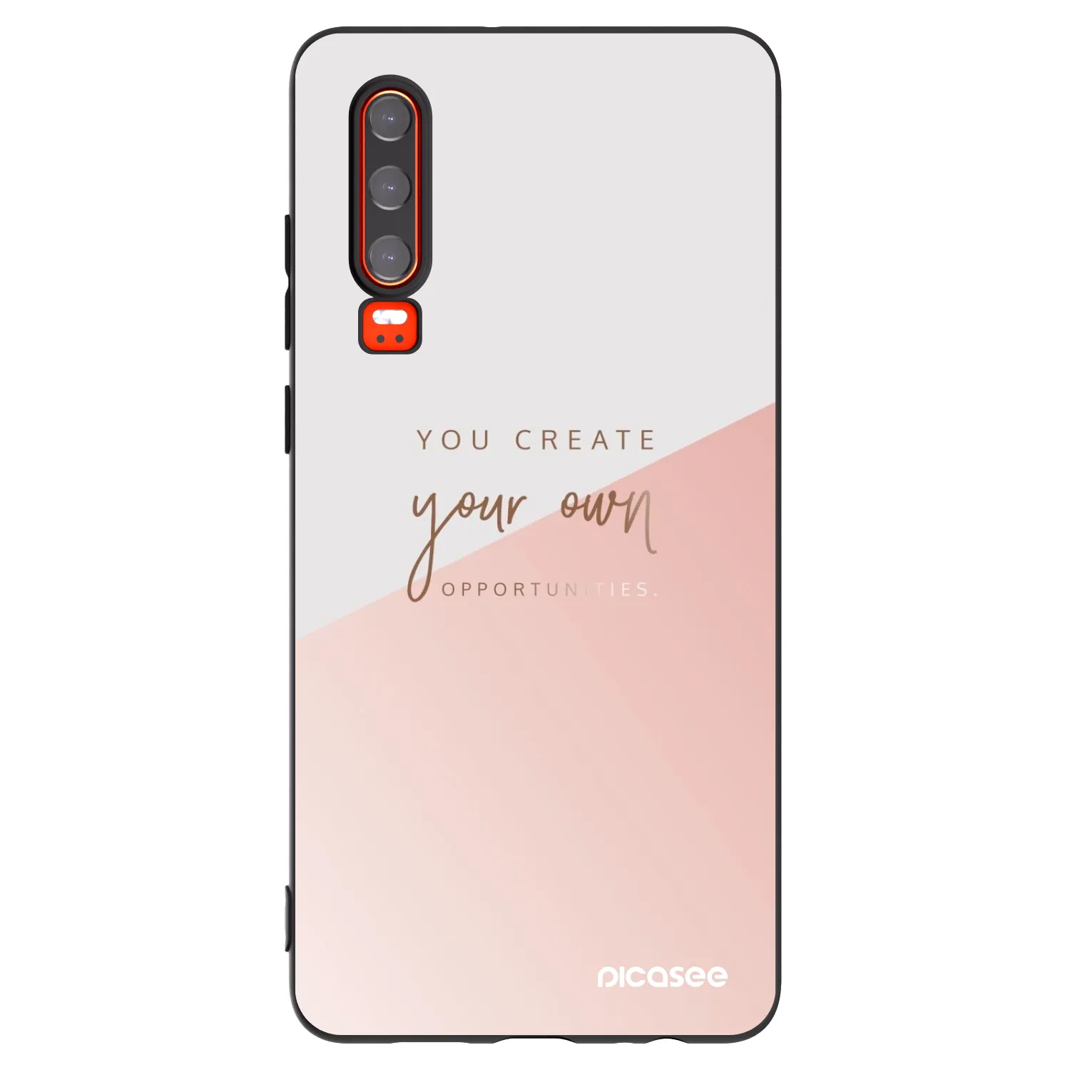 Picasee silikonowe czarne etui na Huawei P30 - You create your own opportunities