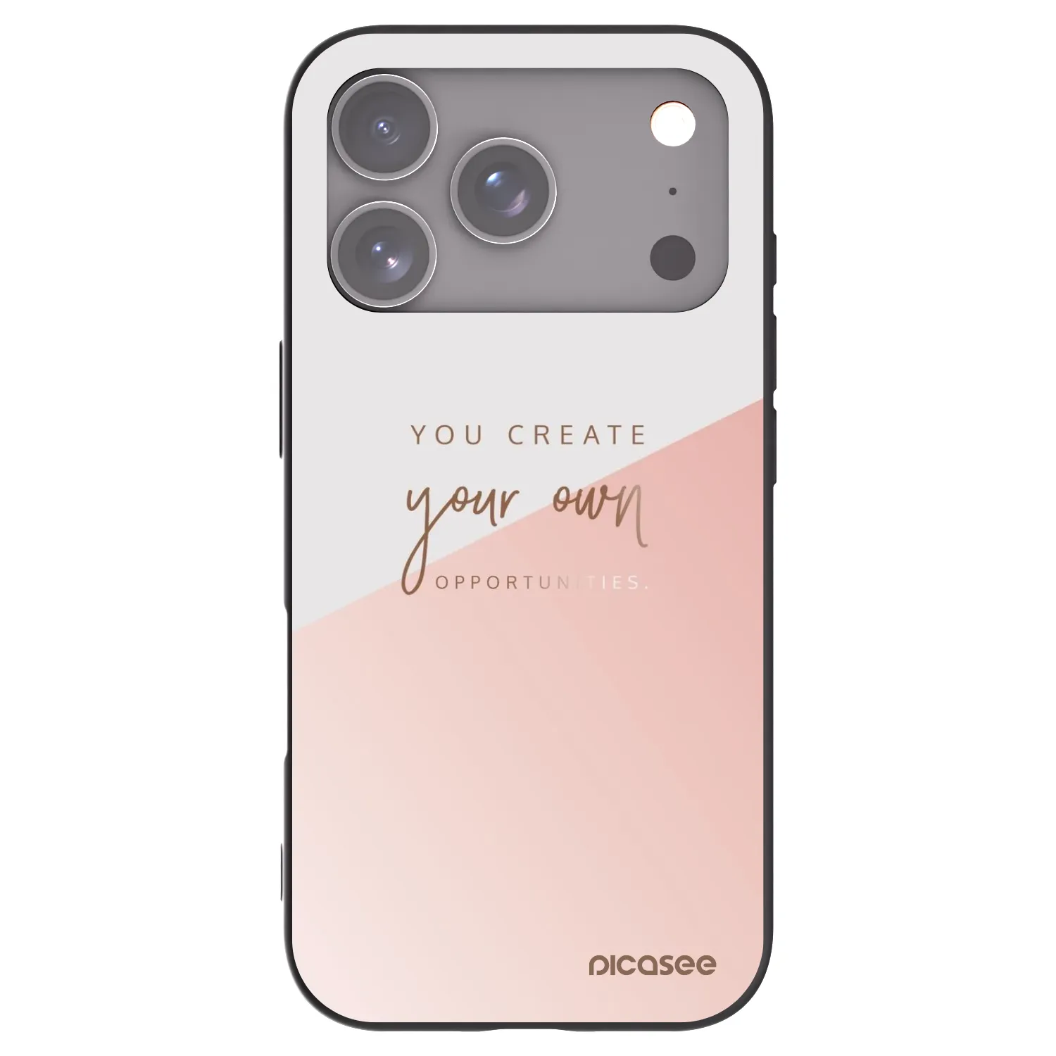 Picasee silikonowe czarne etui na Apple iPhone 17 Pro - You create your own opportunities