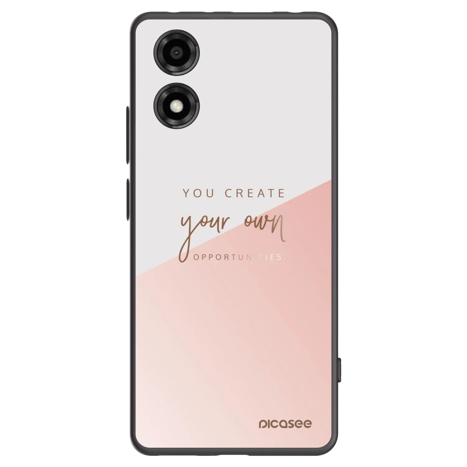 Picasee silikonowe czarne etui na Motorola Moto E14 - You create your own opportunities