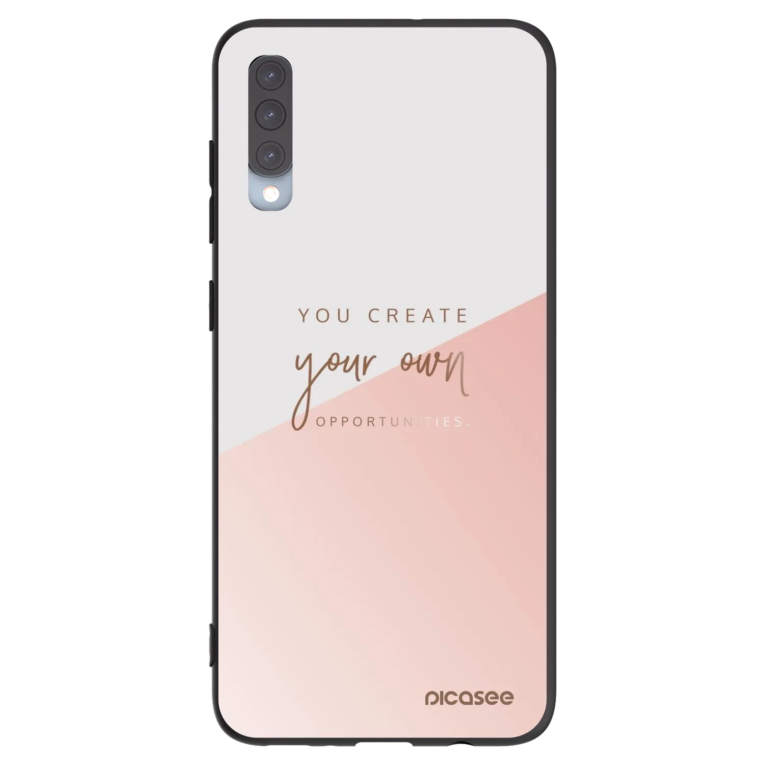Picasee silikonowe czarne etui na Samsung Galaxy A70 A705F - You create your own opportunities