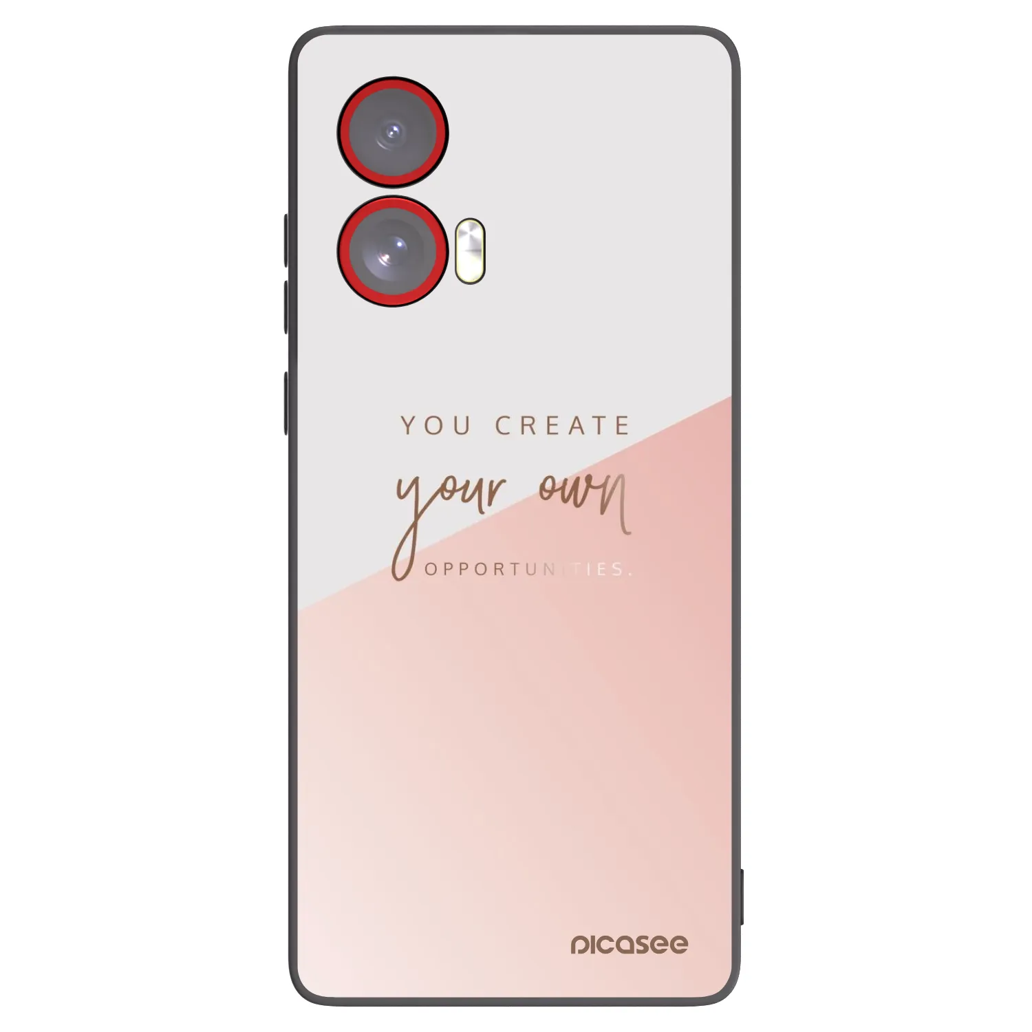 Picasee silikonowe czarne etui na Motorola Edge 50 Fusion - You create your own opportunities