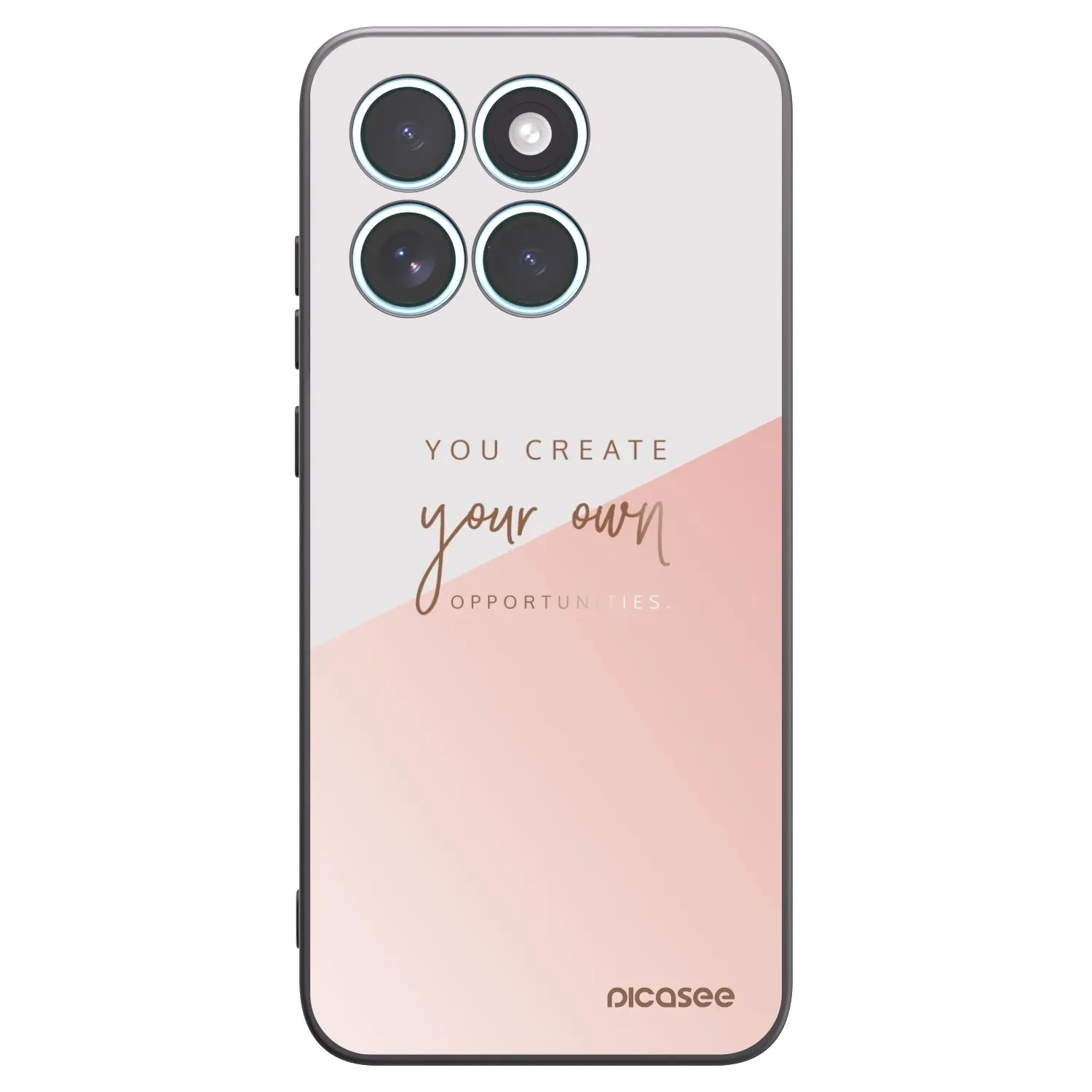 Picasee silikonowe czarne etui na Motorola Edge 70 Fusion - You create your own opportunities