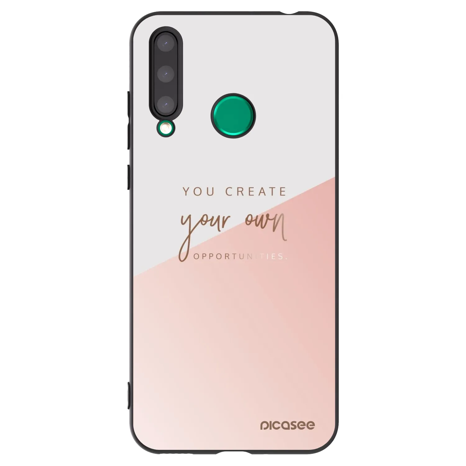 Picasee silikonowe czarne etui na Honor 20 Lite - You create your own opportunities