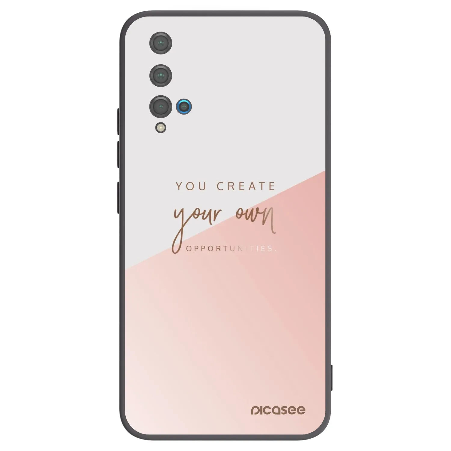 Picasee silikonowe czarne etui na Huawei Nova 5T - You create your own opportunities