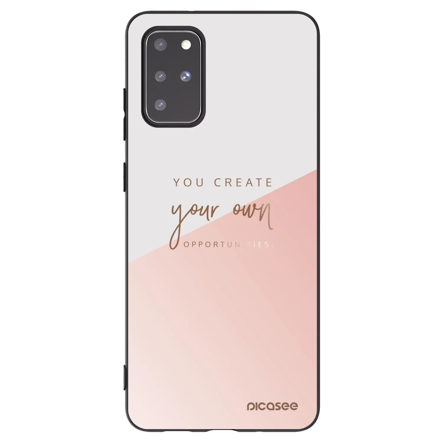 Picasee silikonowe czarne etui na Samsung Galaxy S20+ G985F - You create your own opportunities