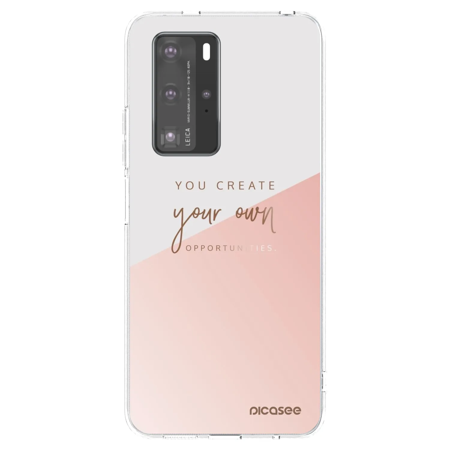 Picasee silikonowe przeźroczyste etui na Huawei P40 Pro - You create your own opportunities