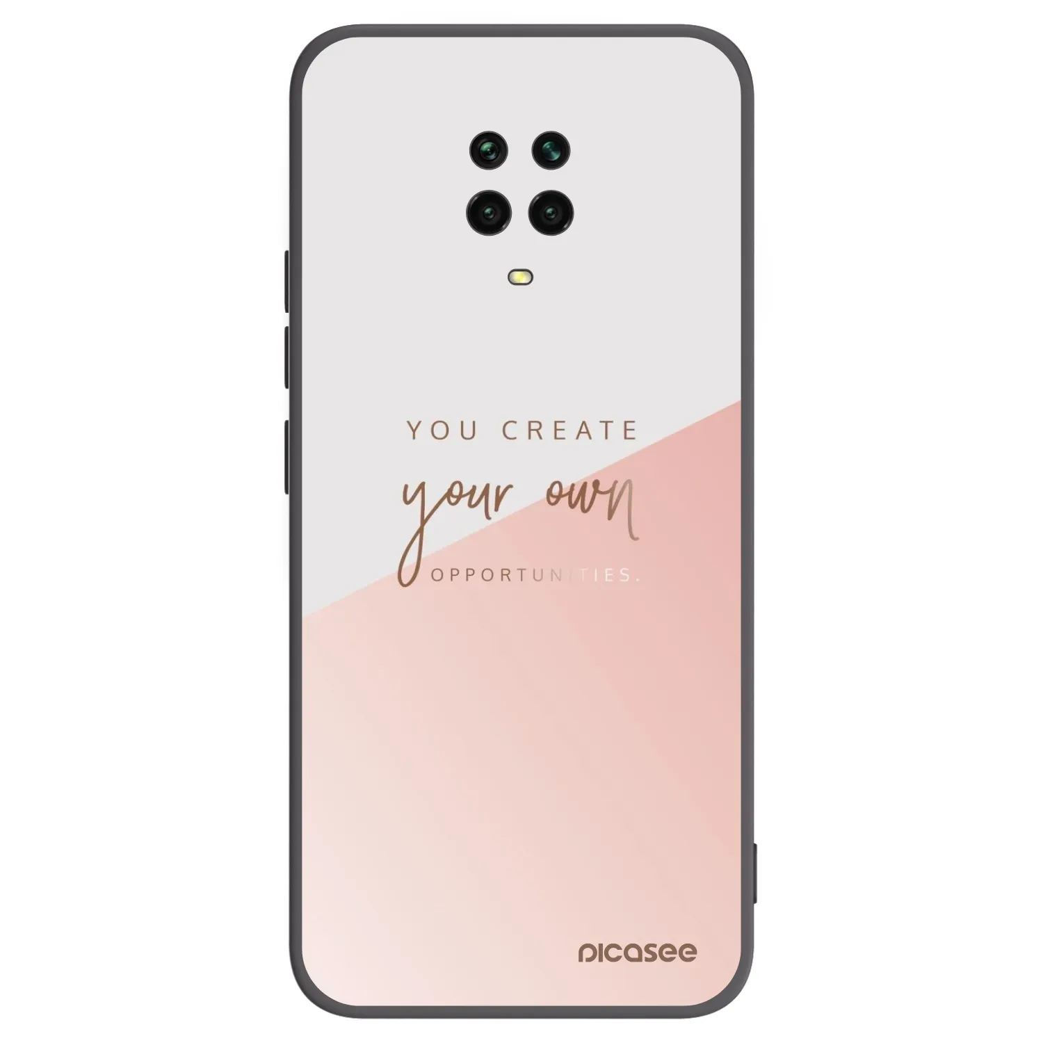Picasee silikonowe czarne etui na Xiaomi Redmi Note 9 Pro - You create your own opportunities