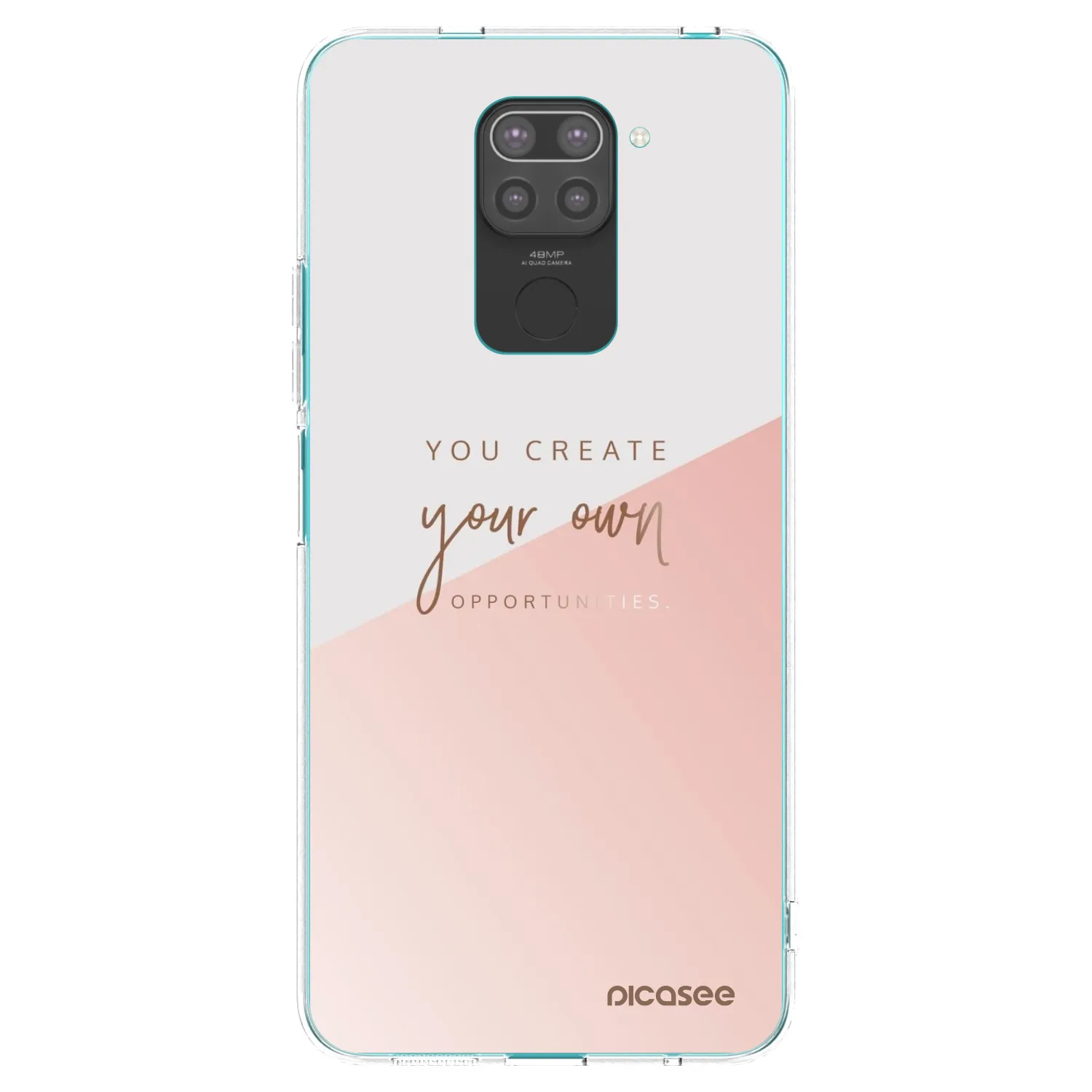 Picasee silikonowe czarne etui na Xiaomi Redmi Note 9 - You create your own opportunities