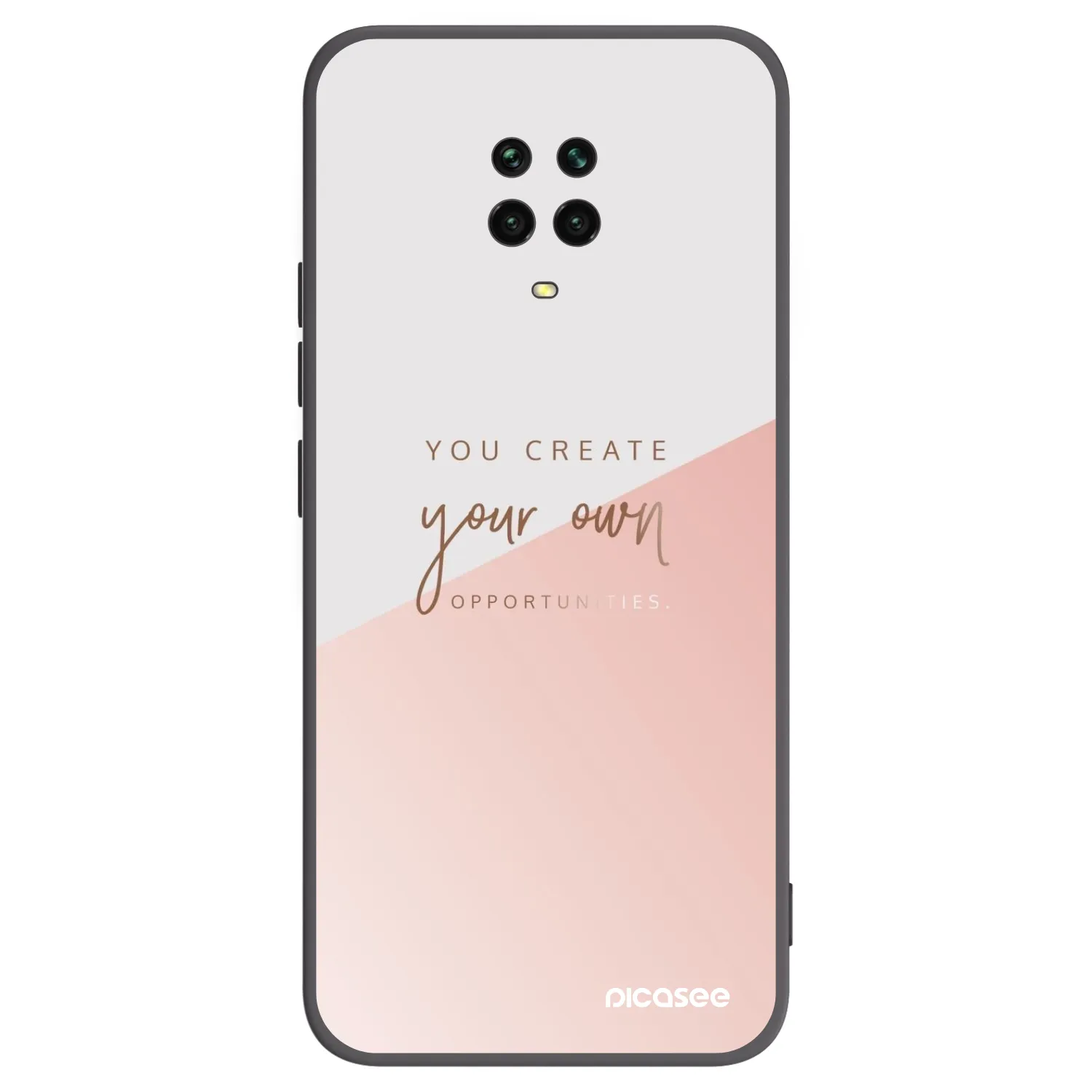 Picasee silikonowe czarne etui na Xiaomi Redmi Note 9S - You create your own opportunities