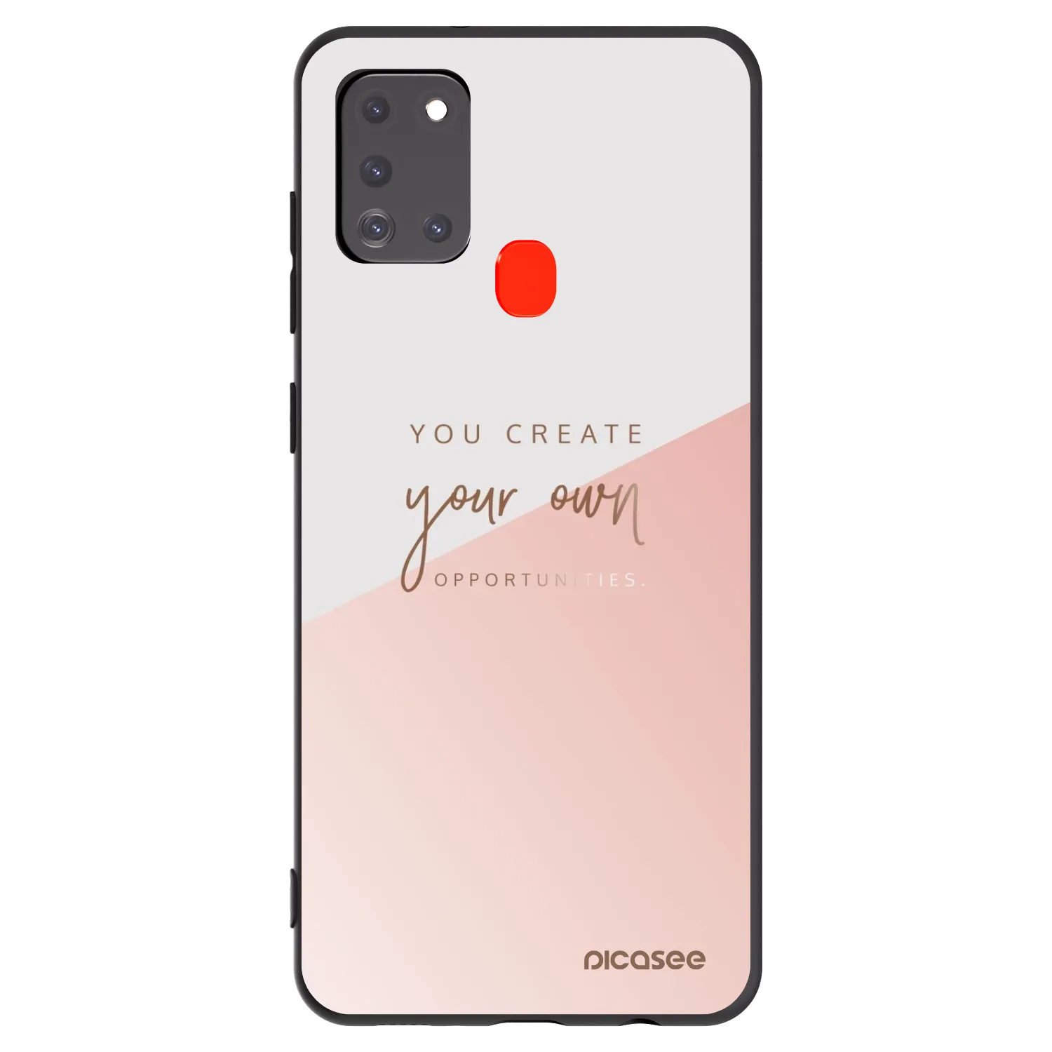 Picasee silikonowe czarne etui na Samsung Galaxy A21s - You create your own opportunities