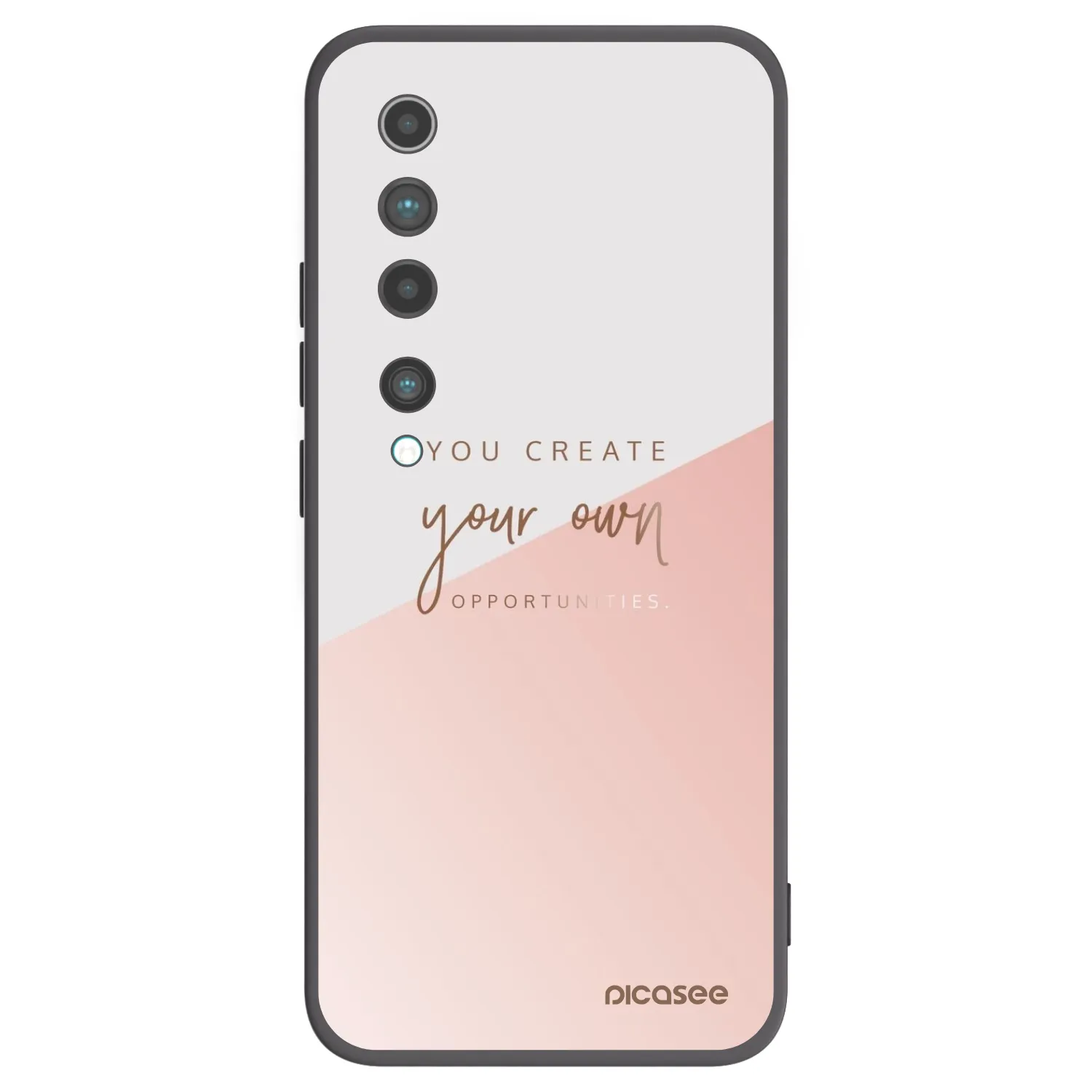 Picasee silikonowe czarne etui na Xiaomi Mi 10 - You create your own opportunities