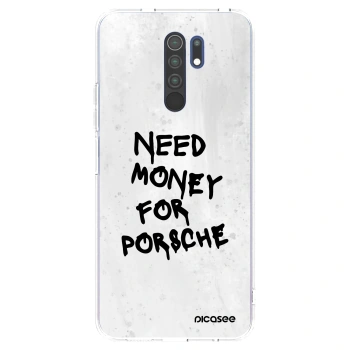 Picasee silikonowe przeźroczyste etui na Xiaomi Redmi 9 - White Dollar