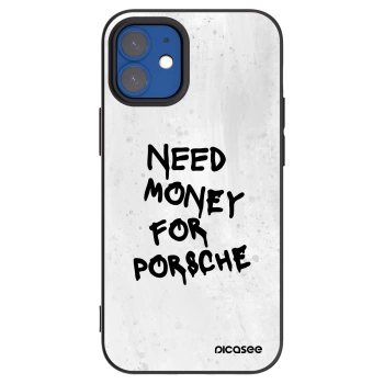 Picasee silikonowe czarne etui na Apple iPhone 12 mini - White Dollar