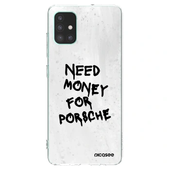 Picasee silikonowe przeźroczyste etui na Samsung Galaxy M51 M515F - White Dollar