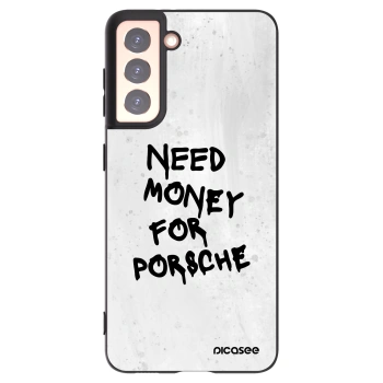 Picasee silikonowe czarne etui na Samsung Galaxy S21 5G G991B - White Dollar