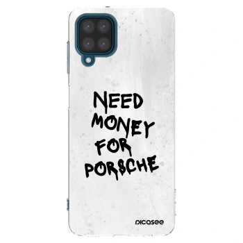 Picasee silikonowe przeźroczyste etui na Samsung Galaxy A12 A125F - White Dollar