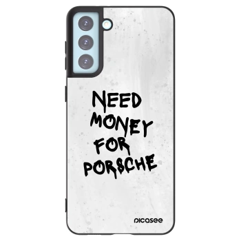 Picasee silikonowe czarne etui na Samsung Galaxy S21+ 5G G996F - White Dollar