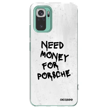 Picasee silikonowe przeźroczyste etui na Xiaomi Redmi Note 10 Pro - White Dollar
