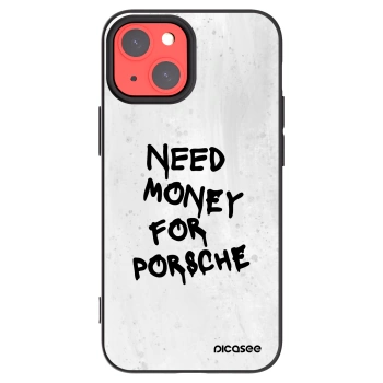 Picasee silikonowe czarne etui na Apple iPhone 13 mini - White Dollar