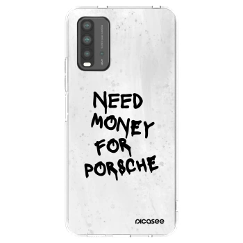 Picasee silikonowe przeźroczyste etui na Xiaomi Redmi 9T - White Dollar