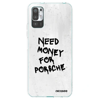 Picasee silikonowe przeźroczyste etui na Xiaomi Redmi Note 10 5G - White Dollar