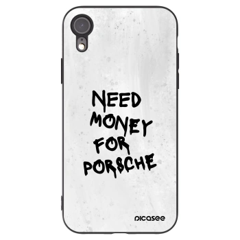 Picasee silikonowe czarne etui na Apple iPhone XR - White Dollar