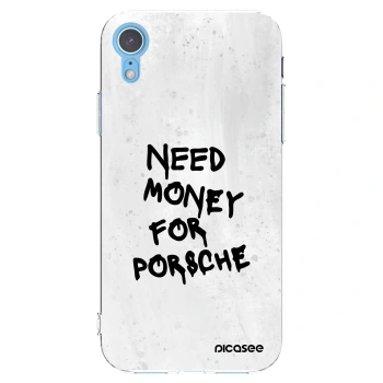 Picasee silikonowe przeźroczyste etui na Apple iPhone XR - White Dollar