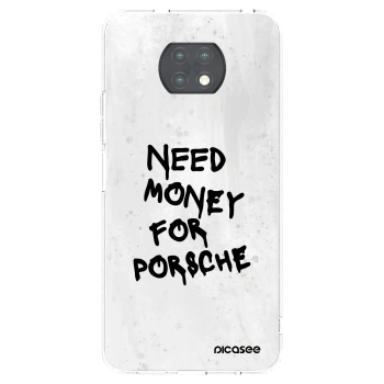 Picasee silikonowe przeźroczyste etui na Xiaomi Redmi Note 9T - White Dollar