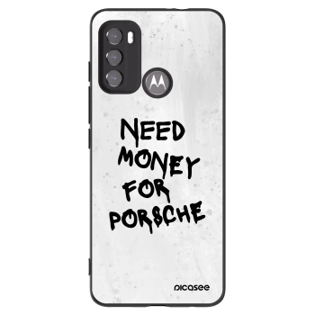 Picasee silikonowe czarne etui na Motorola Moto G60 - White Dollar
