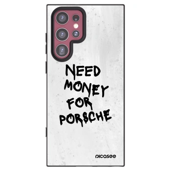 Picasee silikonowe czarne etui na Samsung Galaxy S22 Ultra 5G - White Dollar